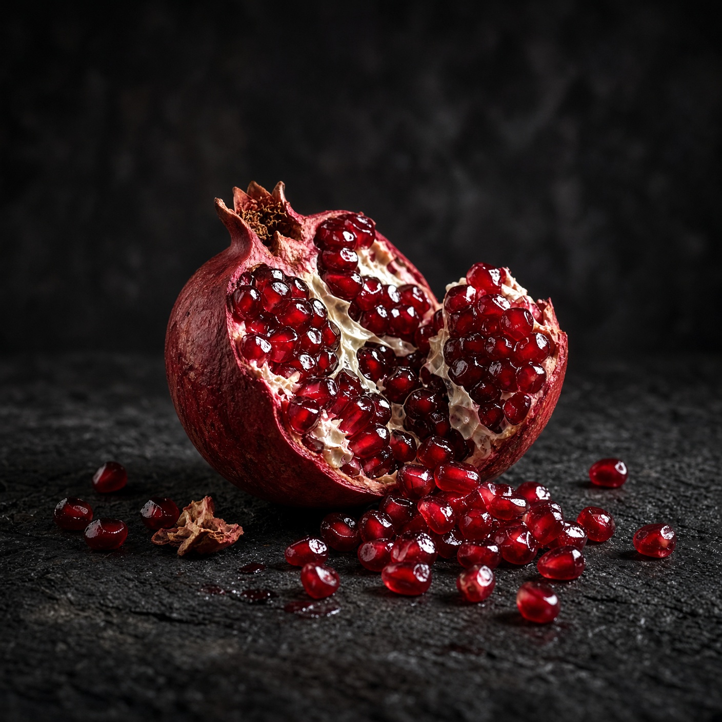 Open pomegranate